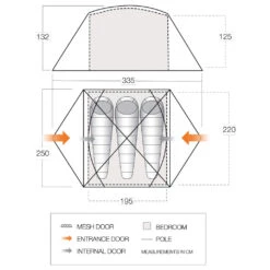 Vango Tryfan 300 - 3-Personen Zelt 15 Vango Tryfan 300 - 3-Personen Zelt -Campingbedarf Verkäufe vango tryfan 300 3 personen zelt detail 7